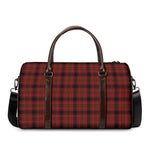 Red And Yellow Tartan Pattern Print Duffle Bag
