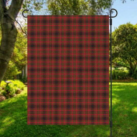 Red And Yellow Tartan Pattern Print Garden Flag