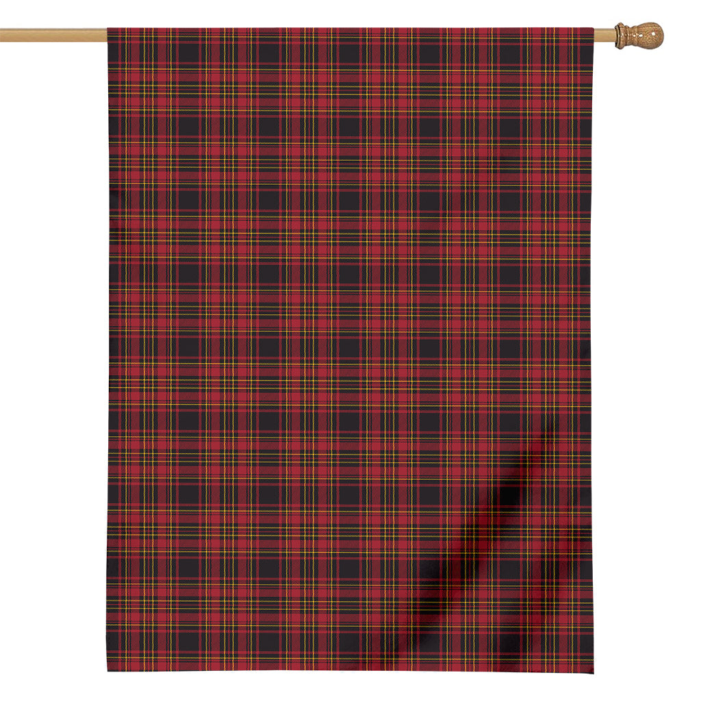 Red And Yellow Tartan Pattern Print House Flag