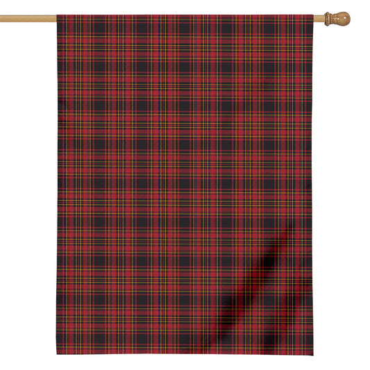 Red And Yellow Tartan Pattern Print House Flag