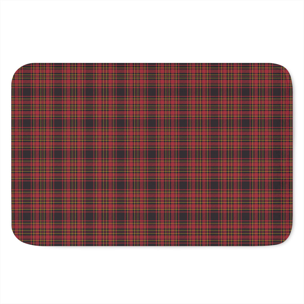 Red And Yellow Tartan Pattern Print Indoor Door Mat