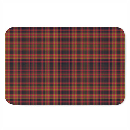 Red And Yellow Tartan Pattern Print Indoor Door Mat