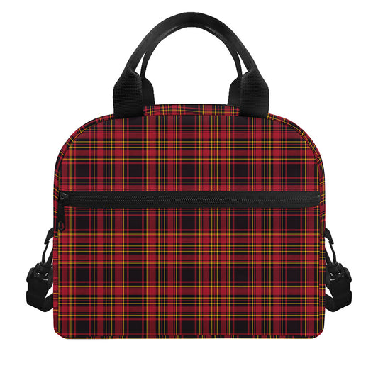 Red And Yellow Tartan Pattern Print Insulated Lunch Bag