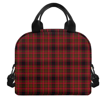 Red And Yellow Tartan Pattern Print Insulated Lunch Bag
