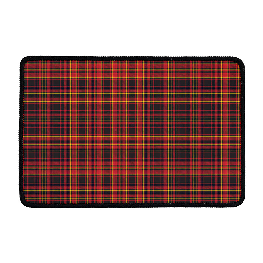Red And Yellow Tartan Pattern Print Kitchen Mat