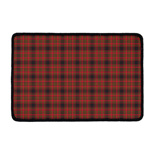 Red And Yellow Tartan Pattern Print Kitchen Mat