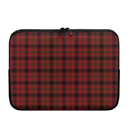 Red And Yellow Tartan Pattern Print Laptop Sleeve