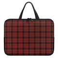 Red And Yellow Tartan Pattern Print Laptop Sleeve With Handle