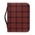 Red And Yellow Tartan Pattern Print Leather Bible Cover