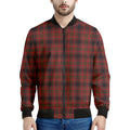 Red And Yellow Tartan Pattern Print Men's Bomber Jacket