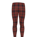 Red And Yellow Tartan Pattern Print Men's Leggings