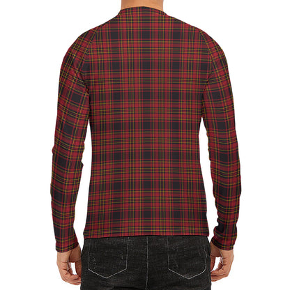 Red And Yellow Tartan Pattern Print Men's Long Sleeve Rash Guard