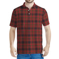 Red And Yellow Tartan Pattern Print Men's Polo Shirt
