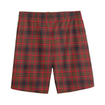 Red And Yellow Tartan Pattern Print Men's Sports Shorts
