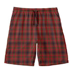 Red And Yellow Tartan Pattern Print Men's Swim Trunks