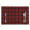 Red And Yellow Tartan Pattern Print Placemat