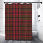 Red And Yellow Tartan Pattern Print Premium Shower Curtain