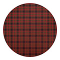 Red And Yellow Tartan Pattern Print Round Blanket