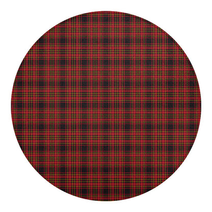 Red And Yellow Tartan Pattern Print Round Blanket