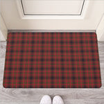 Red And Yellow Tartan Pattern Print Rubber Doormat