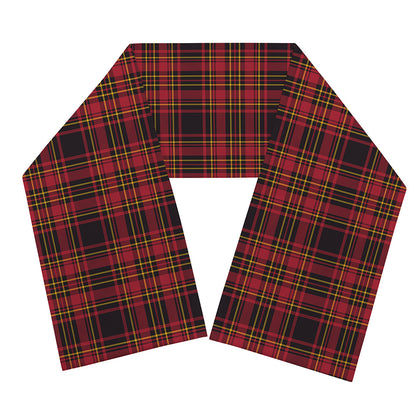 Red And Yellow Tartan Pattern Print Scarf
