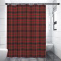 Red And Yellow Tartan Pattern Print Shower Curtain
