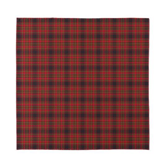 Red And Yellow Tartan Pattern Print Silk Bandana