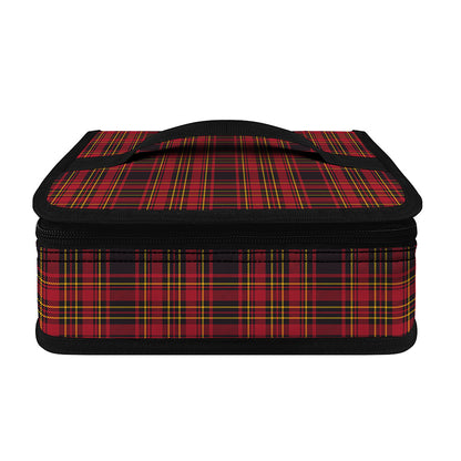 Red And Yellow Tartan Pattern Print Small Lunch Bag