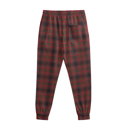 Red And Yellow Tartan Pattern Print Sweatpants