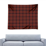 Red And Yellow Tartan Pattern Print Tapestry