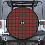 Red And Yellow Tartan Pattern Print Tire Cover With Camera Hole