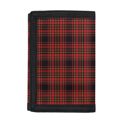 Red And Yellow Tartan Pattern Print Trifold Wallet