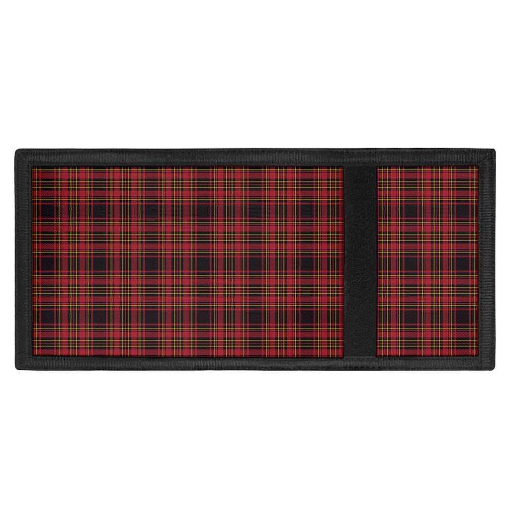 Red And Yellow Tartan Pattern Print Trifold Wallet