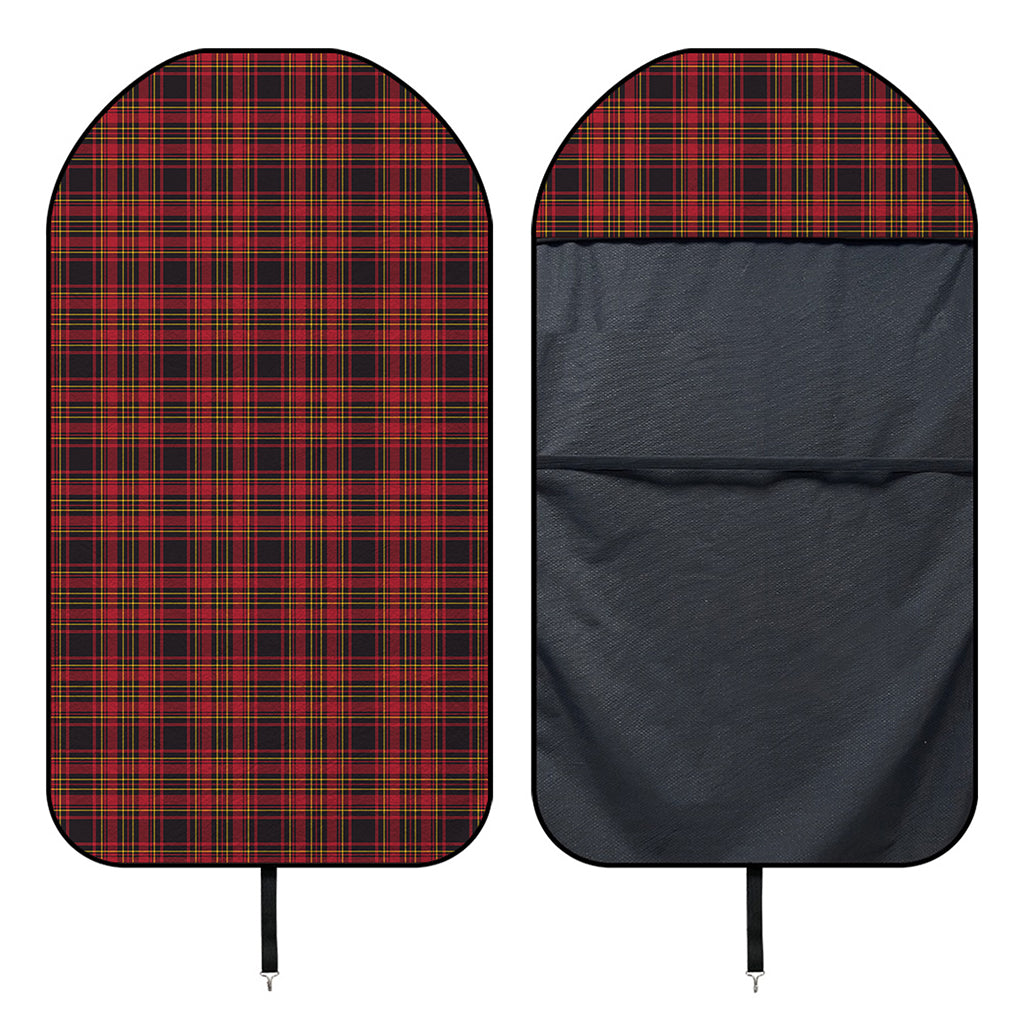 Red And Yellow Tartan Pattern Print Waterproof Car Seat Cover