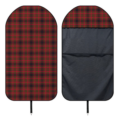 Red And Yellow Tartan Pattern Print Waterproof Car Seat Cover