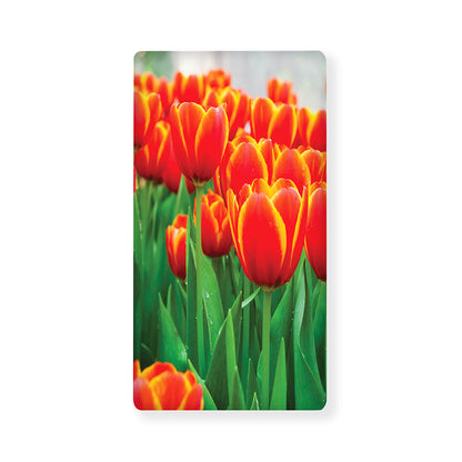 Red And Yellow Tulip Print Baby Crib Sheet