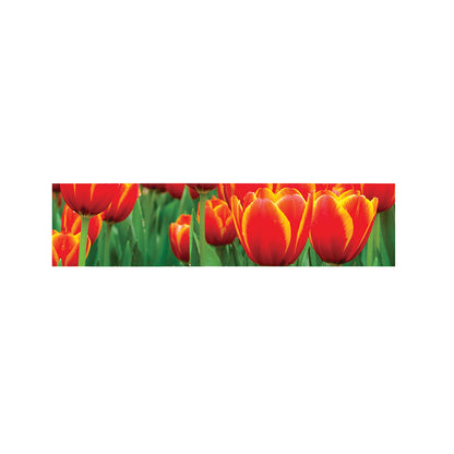 Red And Yellow Tulip Print Bed Runner