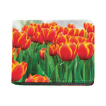 Red And Yellow Tulip Print Bifold Wallet