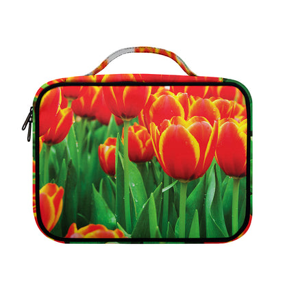 Red And Yellow Tulip Print Briefcase Bible Bag