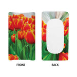 Red And Yellow Tulip Print Changing Pad Cover