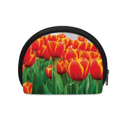 Red And Yellow Tulip Print Coin Purse