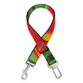 Red And Yellow Tulip Print Dog Seat Belt