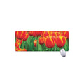Red And Yellow Tulip Print Extended Mouse Pad