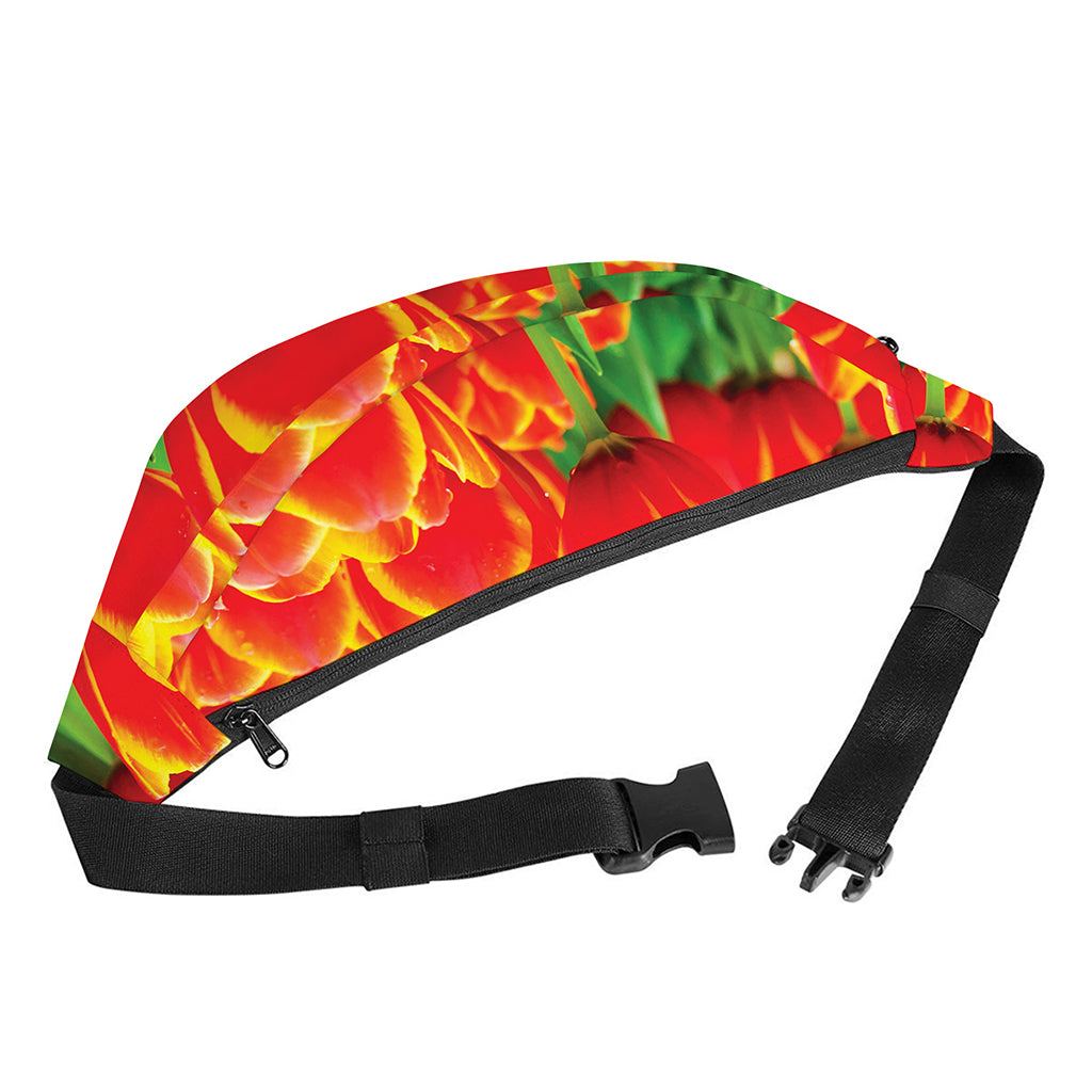 Red And Yellow Tulip Print Fanny Pack