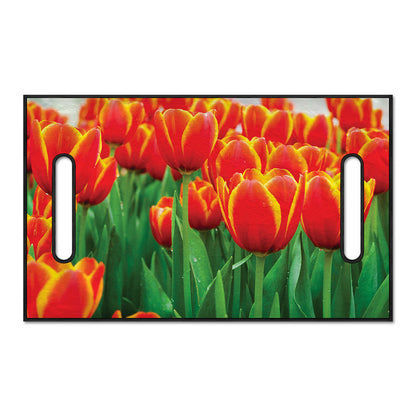 Red And Yellow Tulip Print Golf Cart Seat Cover