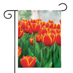 Red And Yellow Tulip Print House Flag