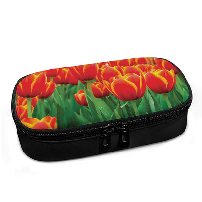 Red And Yellow Tulip Print Insulin Cooler Travel Case