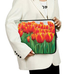 Red And Yellow Tulip Print Laptop Sleeve