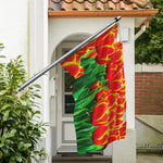 Red And Yellow Tulip Print Polyester Flag