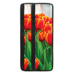 Red And Yellow Tulip Print Refrigerator Handle Covers